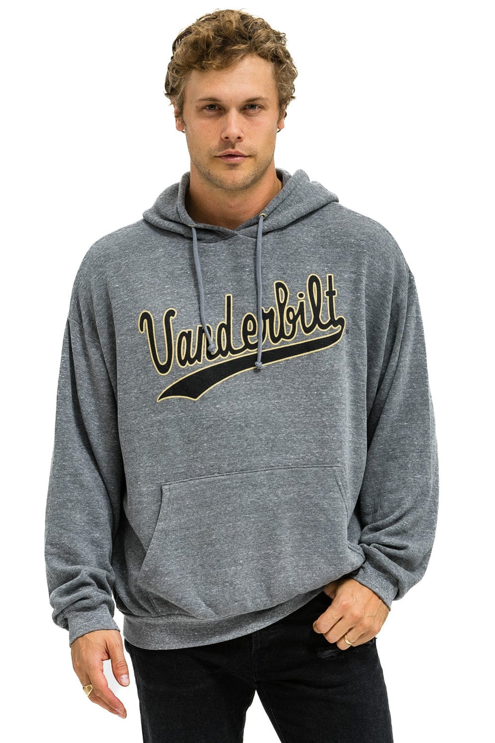VANDERBILT COMMODORES PULLOVER HOODIE RELAXED - HEATHER GREY
