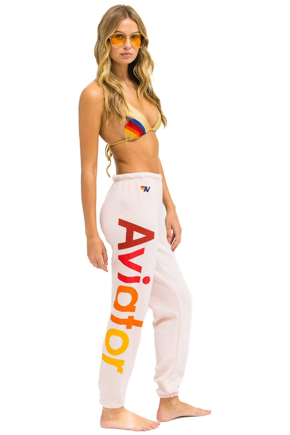 AVIATOR NATION 2 SWEATPANTS - LIGHT PINK