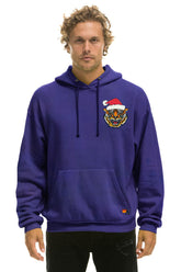 SANTA TIGER RELAXED PULLOVER HOODIE - PURPLE