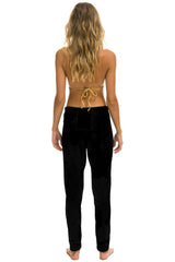 HEART STITCH JOGGER SWEATPANTS - BLACK