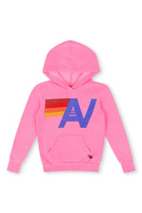 KID'S LOGO PULLOVER HOODIE - NEON PINK