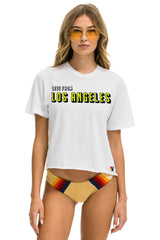 DREAMLAND LA FIRES BENEFIT BOYFRIEND TEE - WHITE