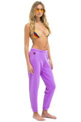 5 STRIPE SWEATPANTS - NEON PURPLE // NEON
