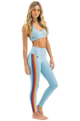 FULL LENGTH HI-RISE 5 STRIPE LEGGINGS - MIST