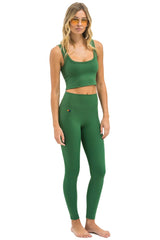WIDE RIB FULL LENGTH HI-RISE LEGGINGS - PALM