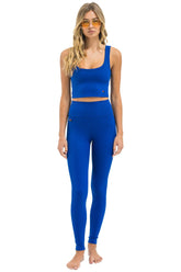 WIDE RIB FULL LENGTH HI-RISE LEGGINGS - ROYAL