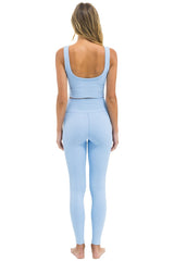 WIDE RIB FULL LENGTH HI-RISE LEGGINGS - SKY