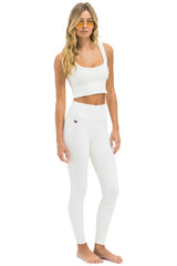 WIDE RIB FULL LENGTH HI-RISE LEGGINGS - VINTAGE WHITE