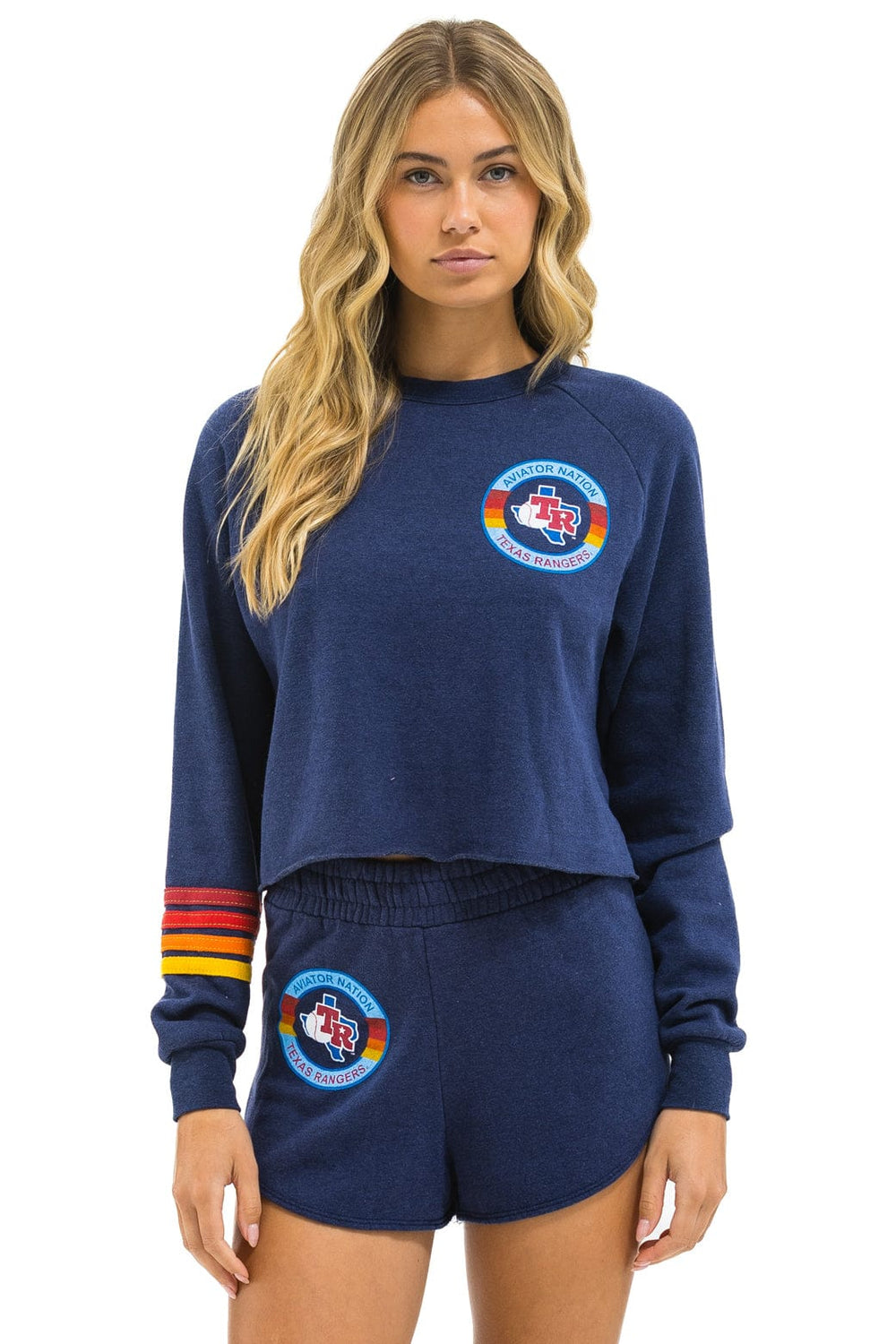 TEXAS RANGERS WOMEN'S LOUNGER SHORT - NAVY