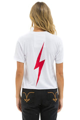 TEXAS RANGERS BOLT WOMEN'S BOYFRIEND TEE - WHITE