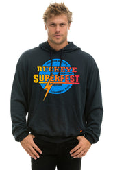 BUCKEYE FEST 2025 RELAXED PULLOVER HOODIE - CHARCOAL