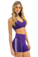 WOMEN'S 5 STRIPE SPORTS BRA - GRAPE
