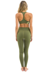 FULL LENGTH HI-RISE 5 STRIPE LEGGINGS - ARMY