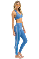 FULL LENGTH HI-RISE 5 STRIPE LEGGINGS - WATER