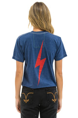 BOSTON RED SOX BOLT WOMEN'S BOYFRIEND TEE - NAVY