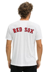 RED SOX BOLT UNISEX CREW TEE - WHITE