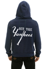 NY YANKEES 5 STRIPE ZIP HOODIE - NAVY // USA