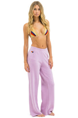 5 STRIPE WIDE LEG POCKET SWEATPANTS - MAUVE // MAGENTA // ORANGE