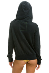 5 STRIPE HOODIE - CHARCOAL // RAINBOW WHITE
