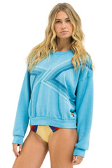 BLAZE RELAXED CREW SWEATSHIRT - AQUA // AQUA