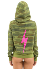BOLT HOODIE - CAMO // NEON PINK