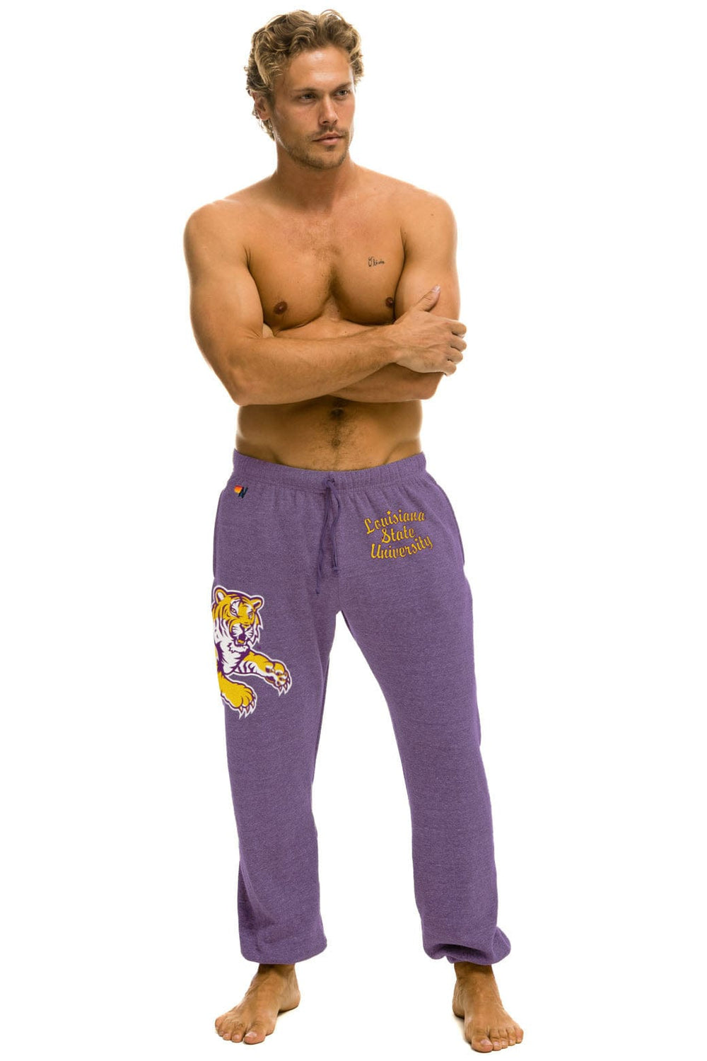 LSU TIGER UNISEX POCKET SWEATPANTS - GRAPE