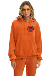 UNIVERSITY OF TEXAS CIRCLE PRINT PULLOVER HOODIE RELAXED - BURNT ORANGE