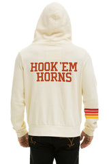 UNIVERSITY OF TEXAS CIRCLE HOOK 'EM ZIP HOODIE - VINTAGE WHITE