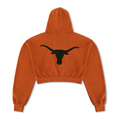 UNIVERSITY OF TEXAS LONGHORNS RELAXED CIRCLE CROPPED HOODIE - BURNT ORANGE