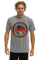 UNIVERSITY OF TEXAS CIRCLE PRINT CREW TEE SHIRT - HEATHER