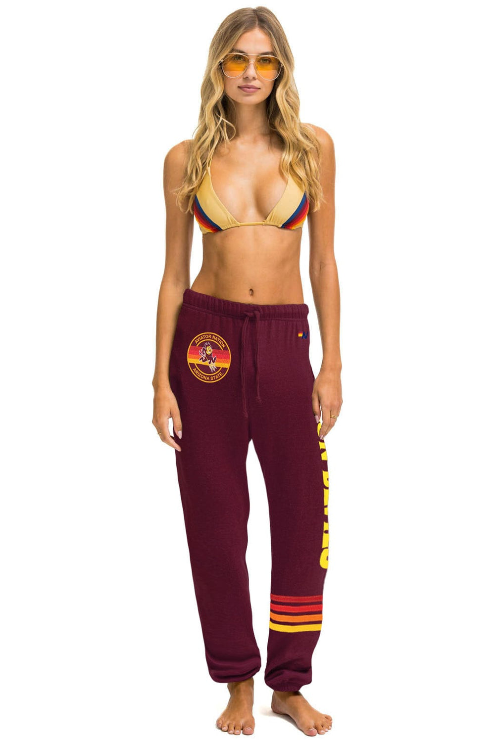 ASU FORK UNISEX POCKET SWEATPANTS - MAROON