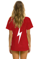 UNIVERSITY OF ALABAMA BOLT CREW TEE SHIRT - CRIMSON