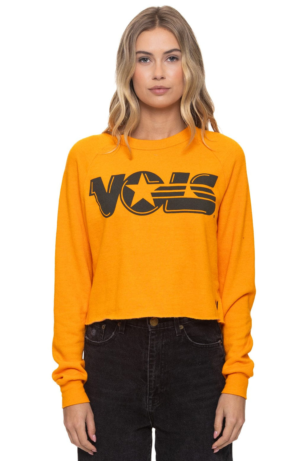 UNIVERSITY OF TENNESSEE VOLS CROPPED CREW SWEATSHIRT - TENNESSEE ORANGE