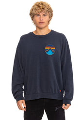 ALL SEASONS CIRCLE RELAXED CREW SWEATSHIRT - CHARCOAL