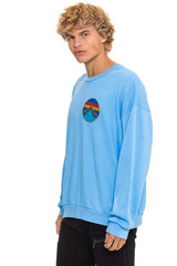 ALL SEASONS CIRCLE RELAXED CREW SWEATSHIRT - SKY