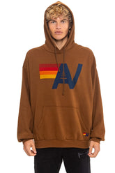 LOGO PULLOVER RELAXED HOODIE - CINNAMON
