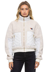 TEDDY FULL ZIP JACKET - VINTAGE WHITE
