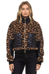 TEDDY FULL ZIP JACKET - CHEETAH