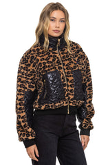 TEDDY FULL ZIP JACKET - CHEETAH