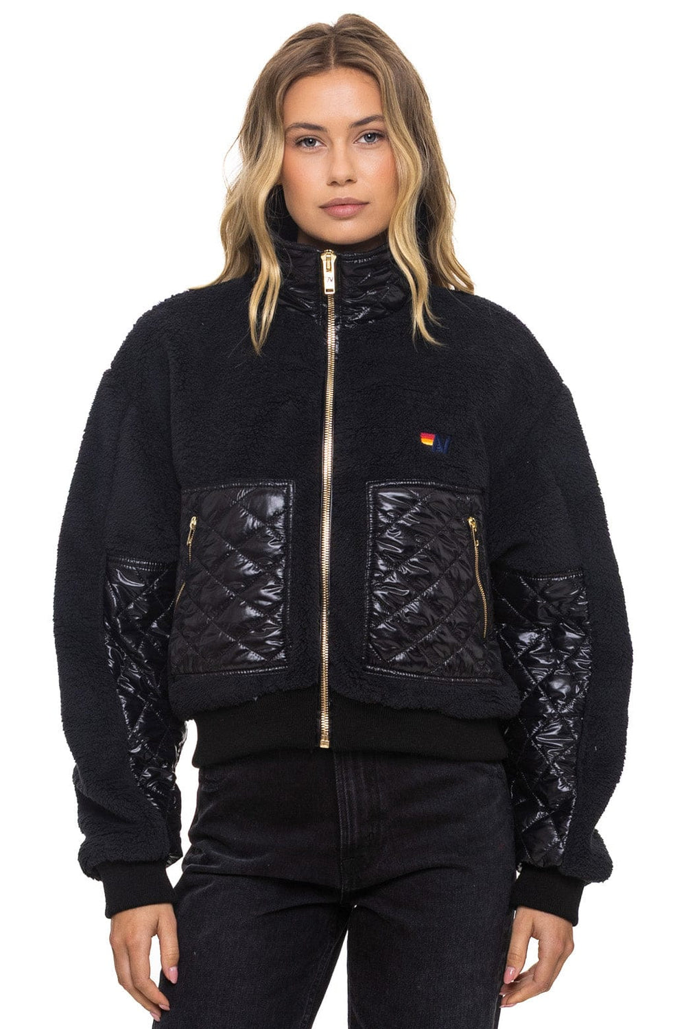 TEDDY FULL ZIP JACKET - BLACK