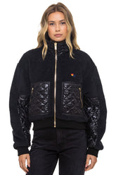 TEDDY FULL ZIP JACKET - BLACK
