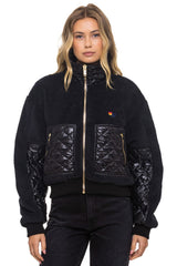 TEDDY FULL ZIP JACKET - BLACK
