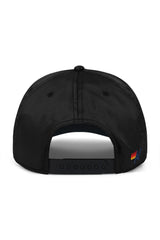 MEMBERS EXCLUSIVE VINTAGE SATIN SCRIPT TRUCKER HAT - BLACK // WHITE