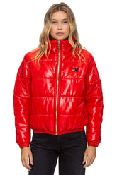 BOLT LUXE APRES PUFFER JACKET - GLOSSY CHERRY