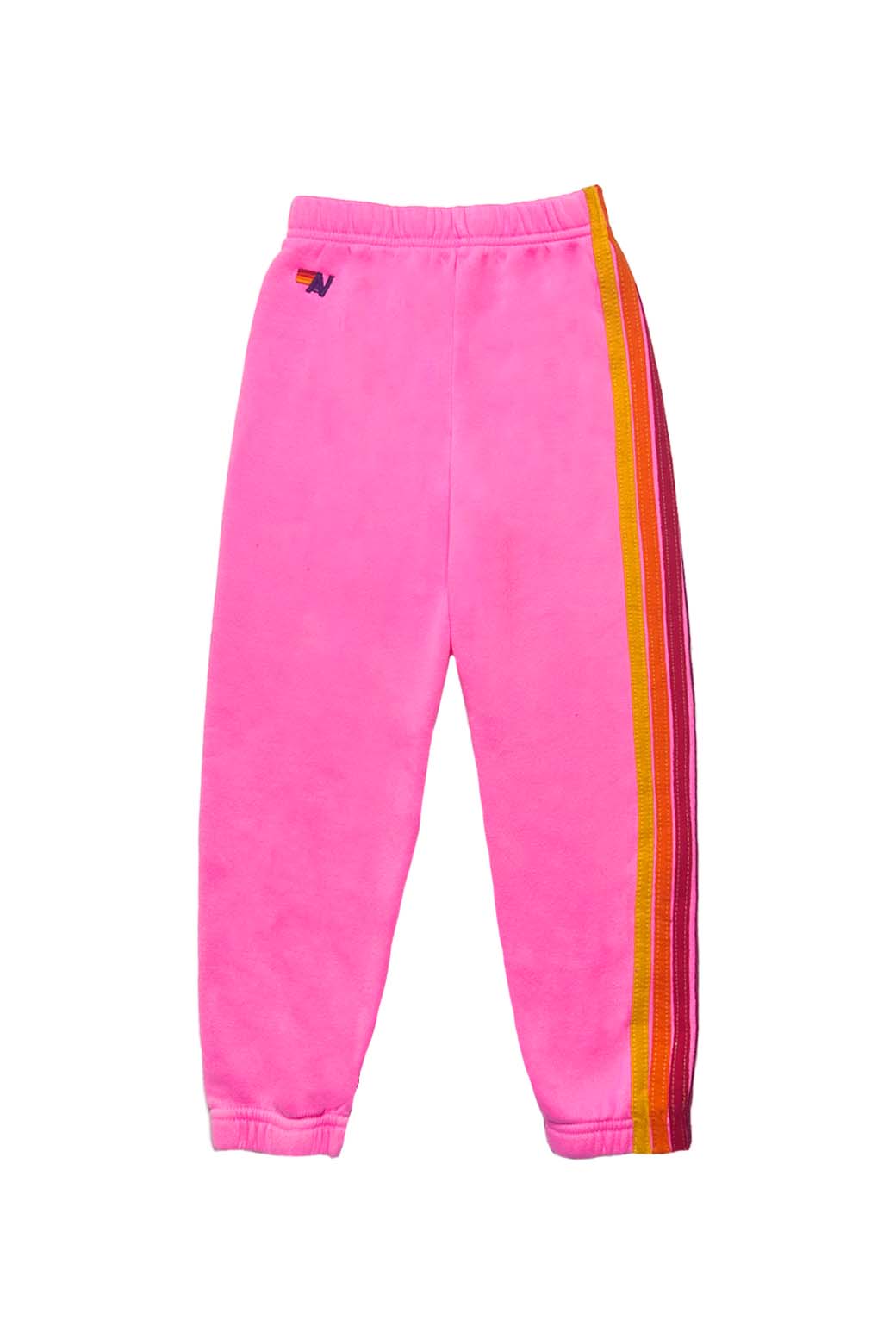 KID'S 5 STRIPE SWEATPANTS - NEON PINK