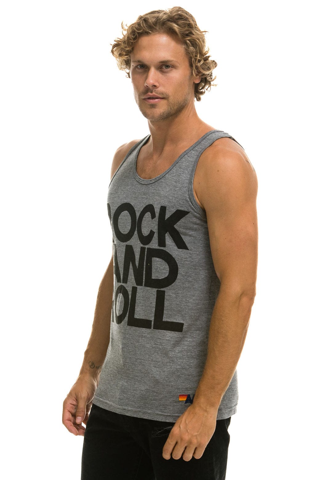 MEN'S ROCK AND ROLL TANK - HEATHER GREY