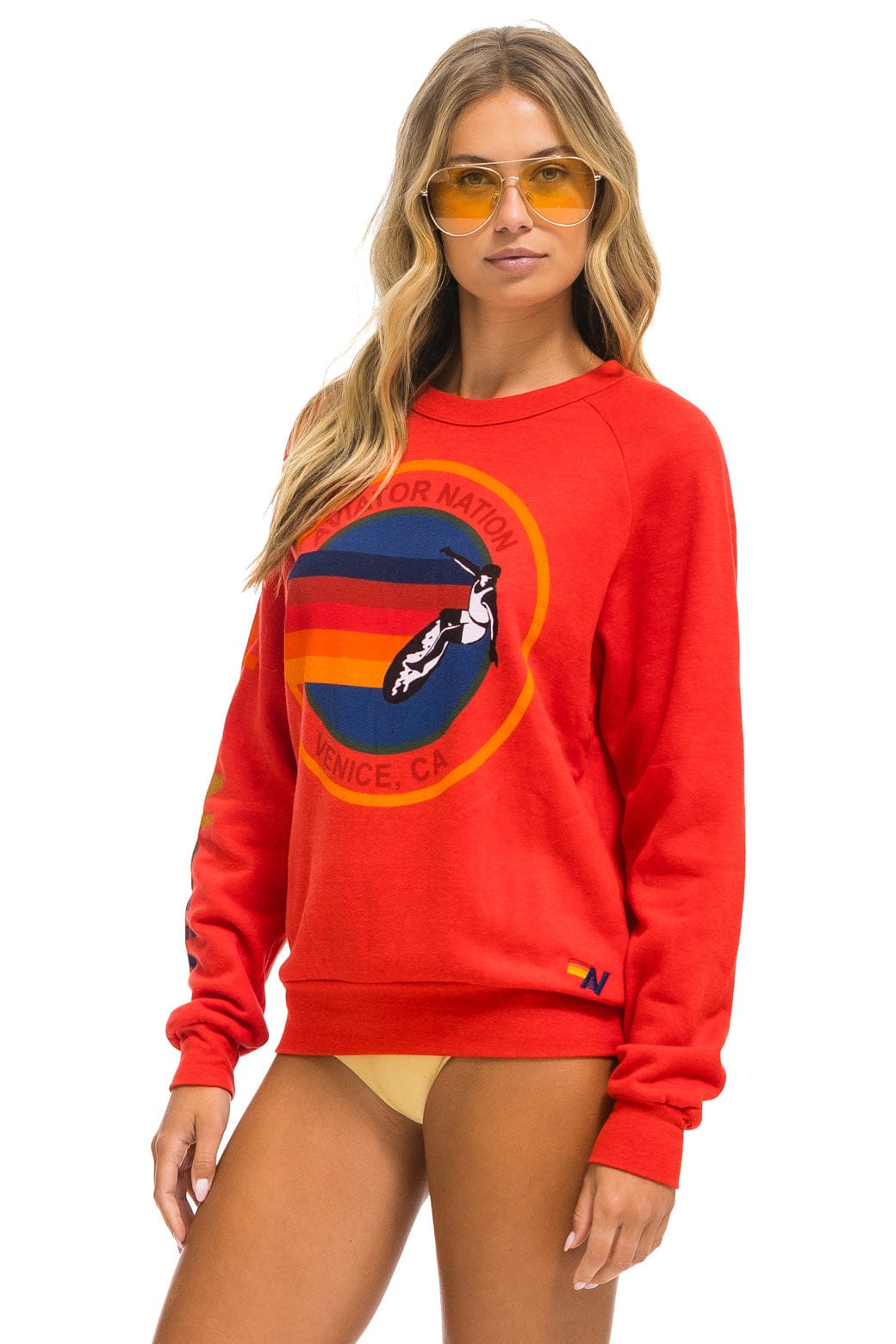 AVIATOR NATION SWEATSHIRT - RED