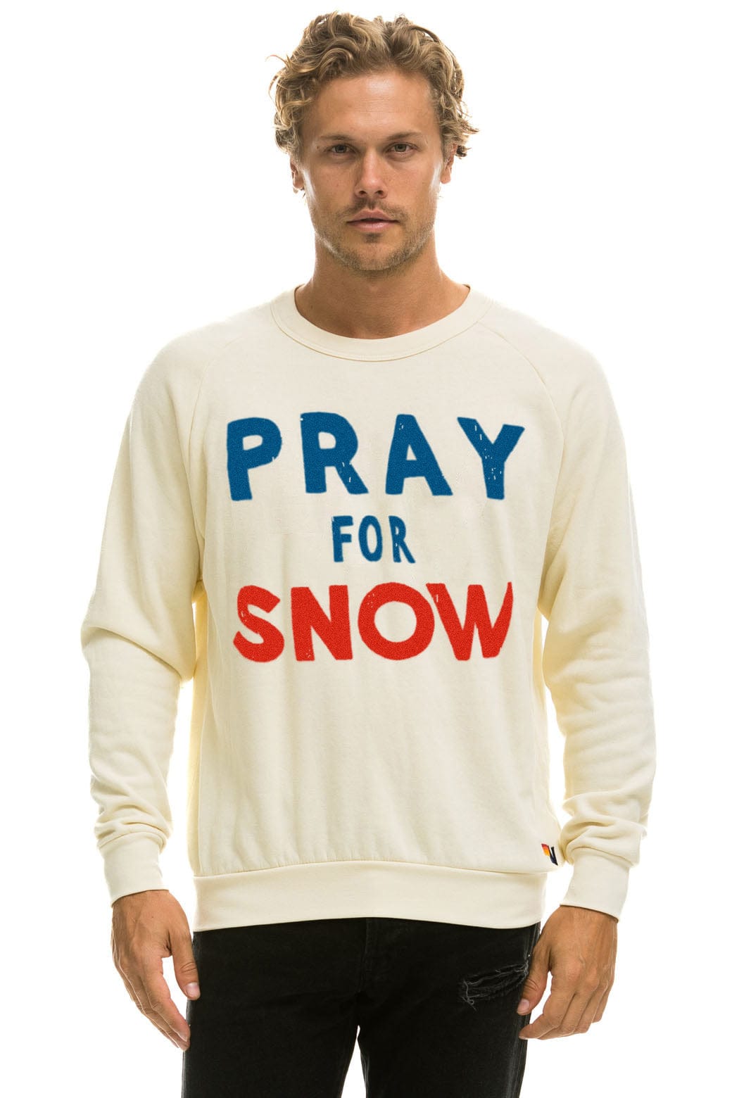 PRAY FOR SNOW SWEATSHIRT - VINTAGE WHITE