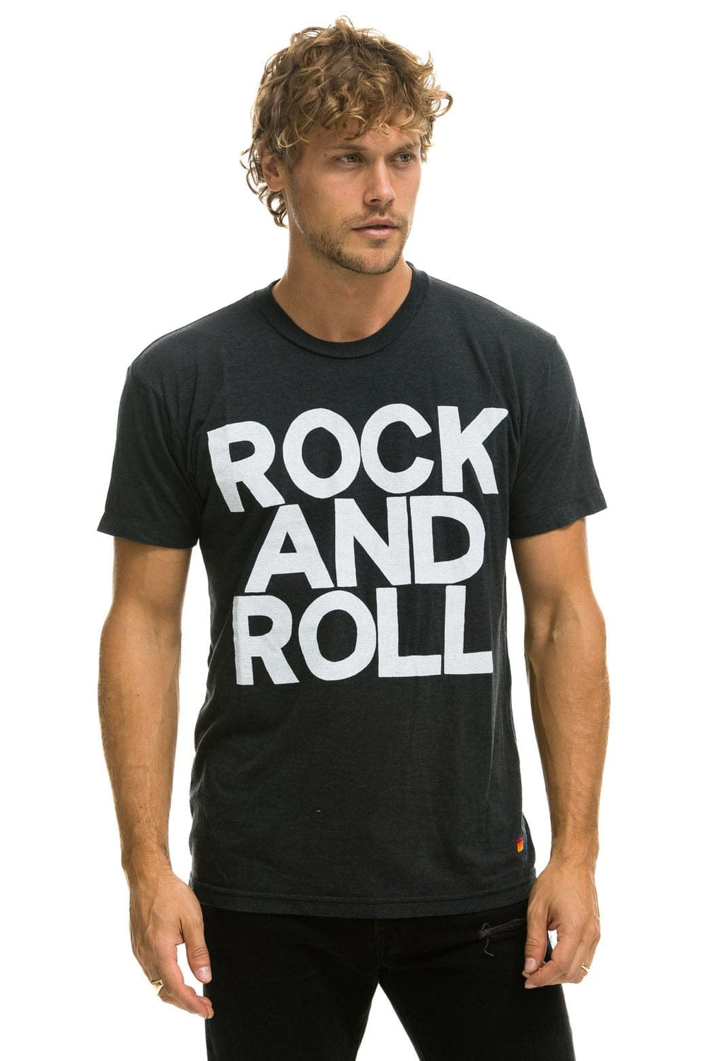 ROCK AND ROLL TEE - CHARCOAL