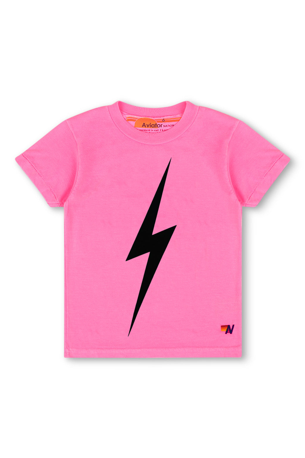 KID'S BOLT TEE - NEON PINK